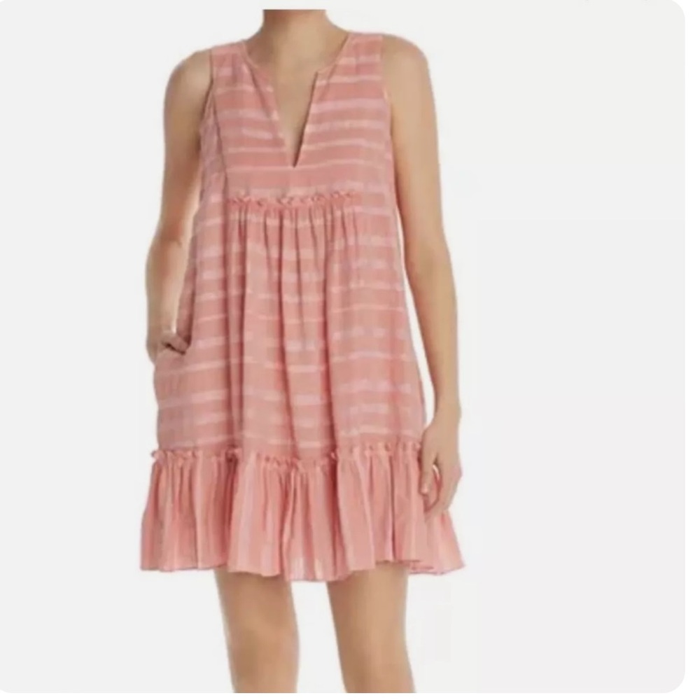 Lemlem Taytu bin peach mini dress